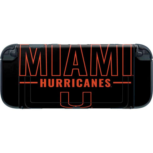 University of Miami Hurricanes Nintendo Switch 2 (2025) with Joy-Con Skin